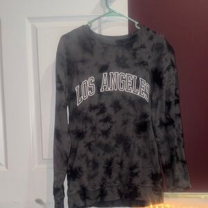 Black Tie-Dye Los Angeles Sweatshirt